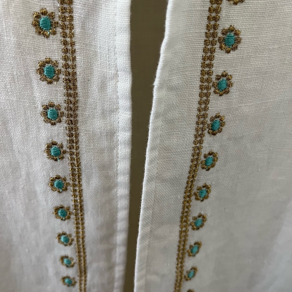 Chico’s White Linen Jacket - Picture 3 of 5